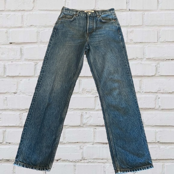 Reformation jeans nice stone wash color straight  leg size 25 perfect condition! - Picture 1 of 6